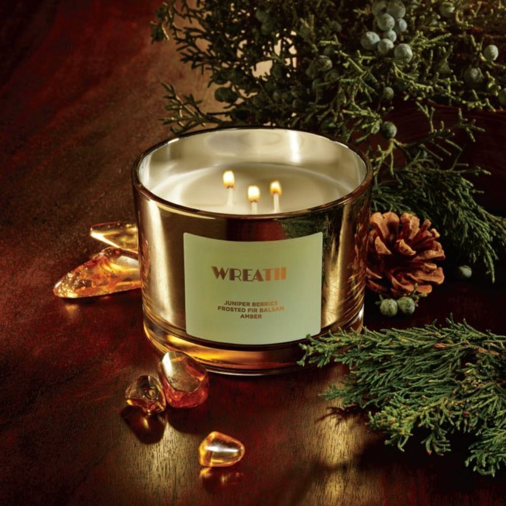 Avon 3-wick Candle Wreath Scented